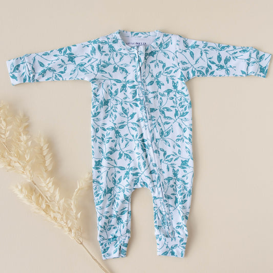 MANGROVE WHISPERS ZIP PAJAMAS Quiet comfort, coastal calm