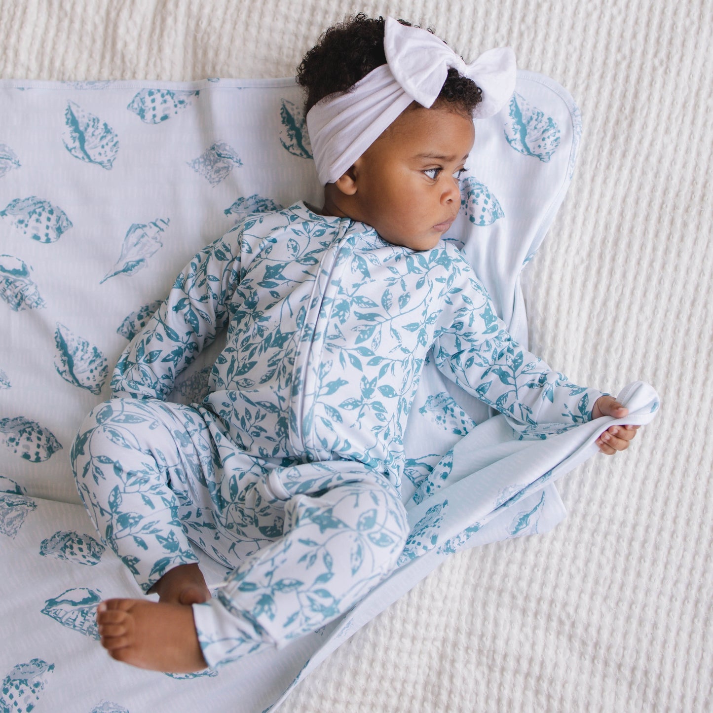 MANGROVE WHISPERS ZIP PAJAMAS Quiet comfort, coastal calm