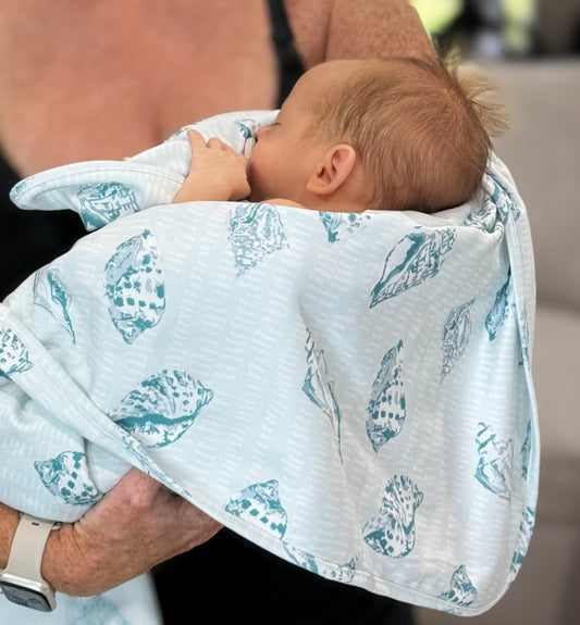 Sea Dream  Pima Cotton Baby Blanket